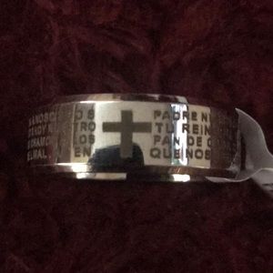 beautiful ring with prayer our father